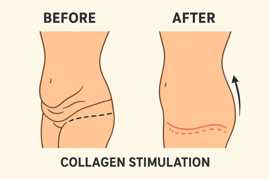 Before and after results for sagging skin after weight loss injections Kings Hill