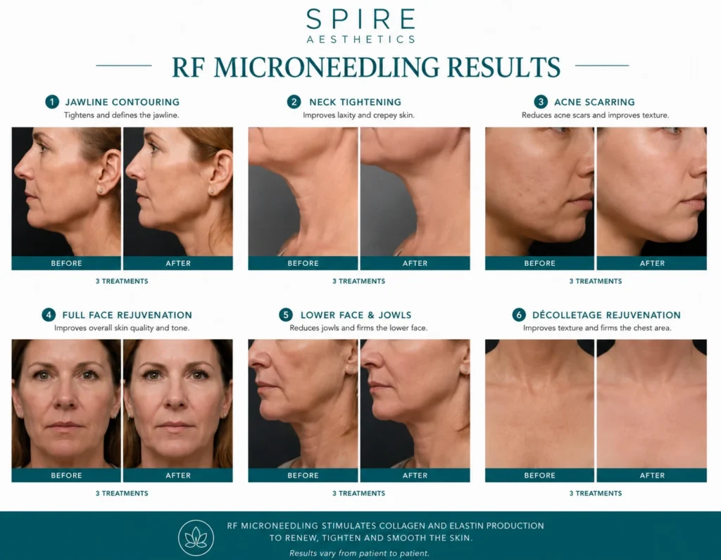 RF Microneedling Skin tightening Kings Hill results