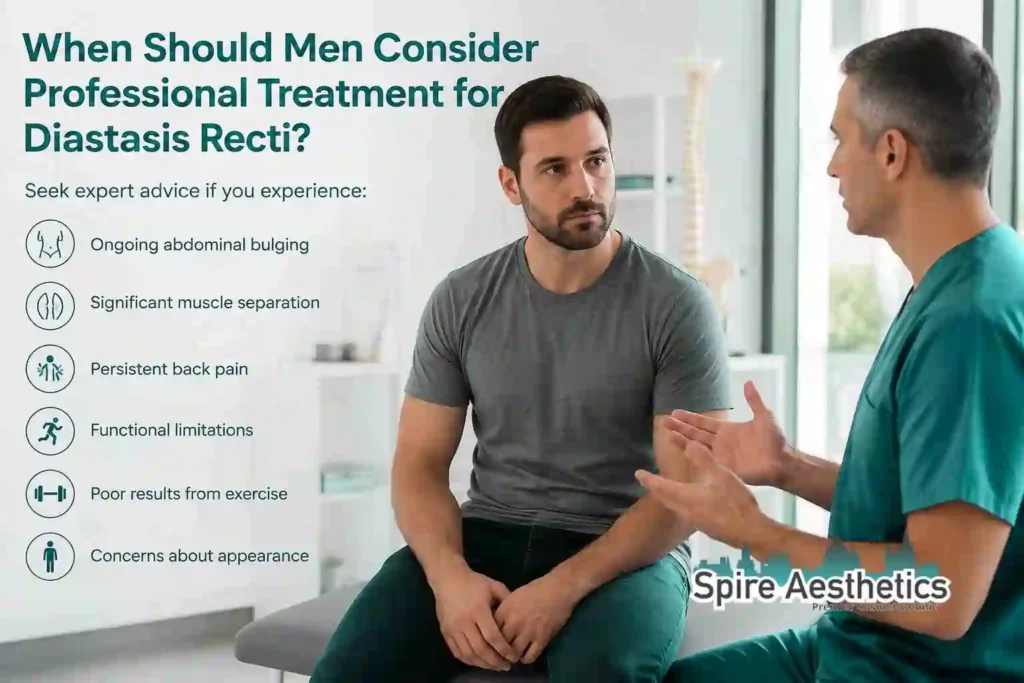 When Should Men Consider Professional Treatment for Diastasis Recti Kings Hill?